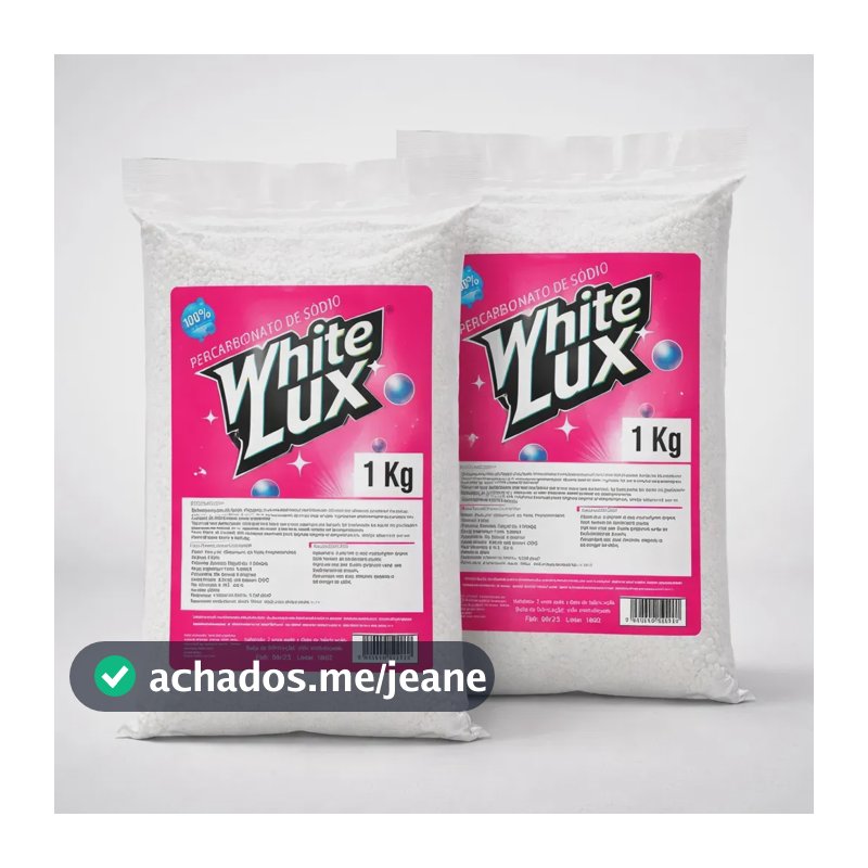Kit Percarbonato De Sódio Puro Whitelux 2kg Limpeza Geral