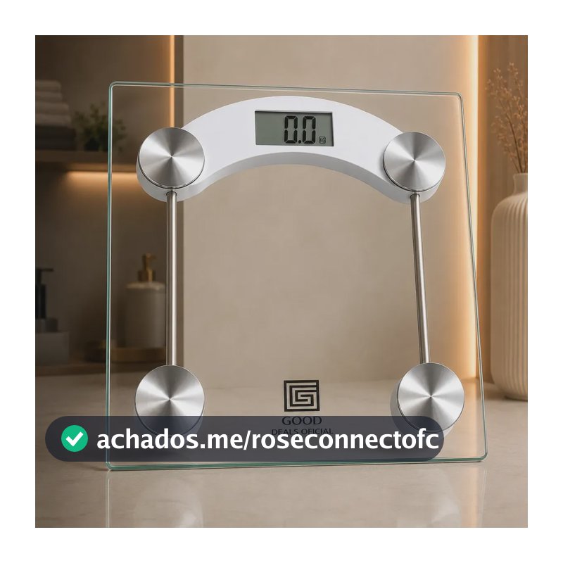 Balança Digital De Vidro Good Deals Até 180kg Portatil Corporal