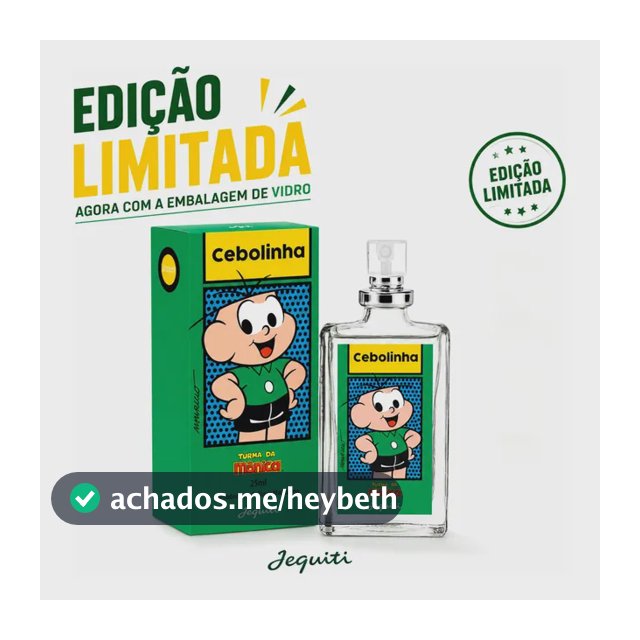 Perfume Colônia Cebolinha 25ml Edição Limitada Jequiti
