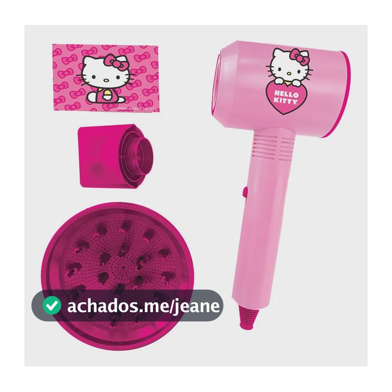Conjunto De Beleza Meu Secador Hello Kitty