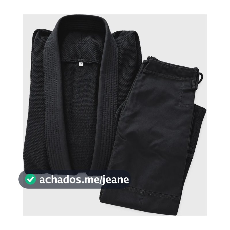 Kimono Jiu-jitsu Trançado  Preto Preto A1