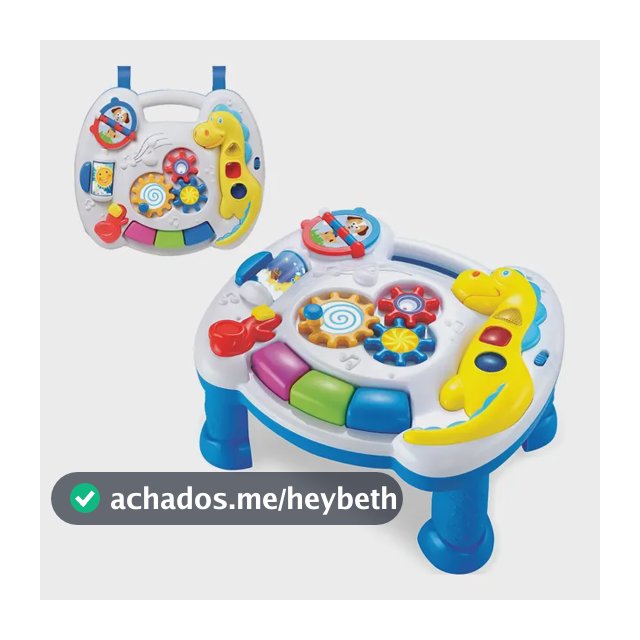 Mesinha Atividades Infantil Didática Mesa Bebe Interativa Cor Azul