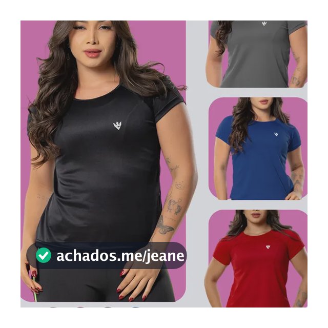 Kit 4 Blusas Fitness Dry Fit Camiseta Academia Feminina