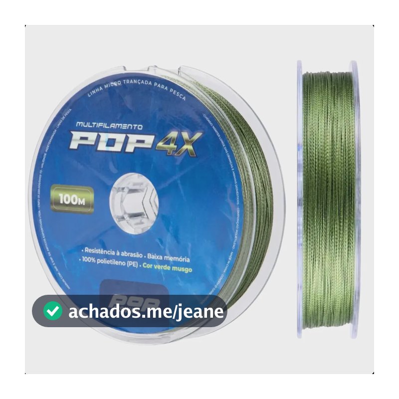Linha Multifilamento Pop 8x Cinza Pop Maruri 100m Variaçao 0.27mm