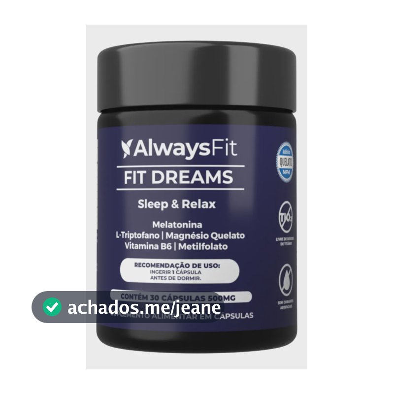 Fitdreams Alwaysfit | Melatonina + Vitaminas |  30 Cápsulas Sem Sabor