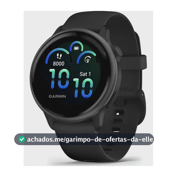 Relógio Garmin Vívoactive 6 Rosa 42mm Monitor Cardíaco Rosa Preto 42.2mm