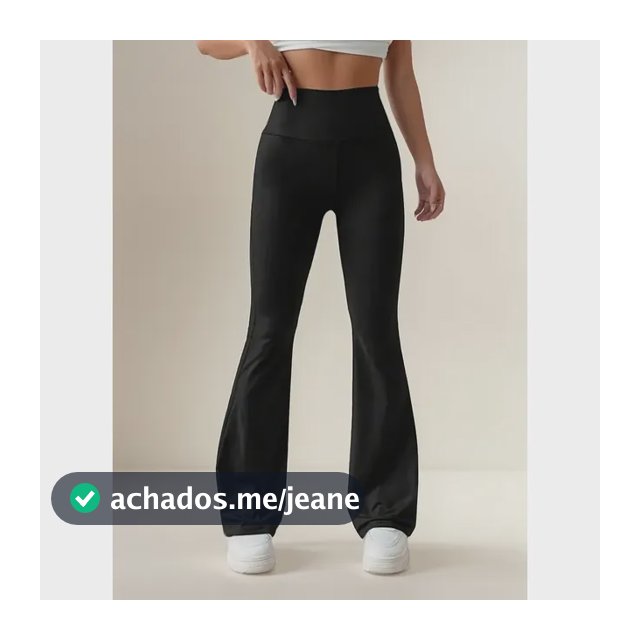 Calça Legging Flare Bailarina Leg Boca De Sino Cintura Alta