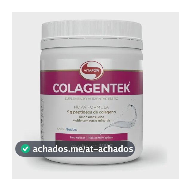 Colágeno Colagentek Neutro 300g Vitafor Sem Sabor