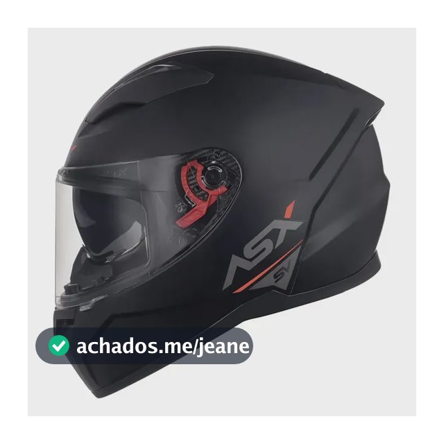 Capacete Moto Asx City Solid Sv Visor Solar Cor Preto Grafite Fosco Tamanho Do Capacete 58