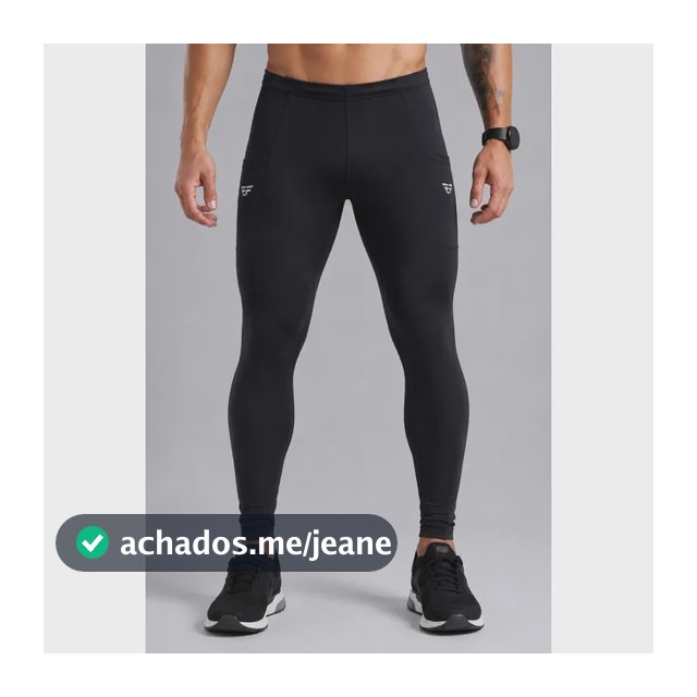 Calça Legging Masc Compressão Corrida Pro Racing C/ Bolsos