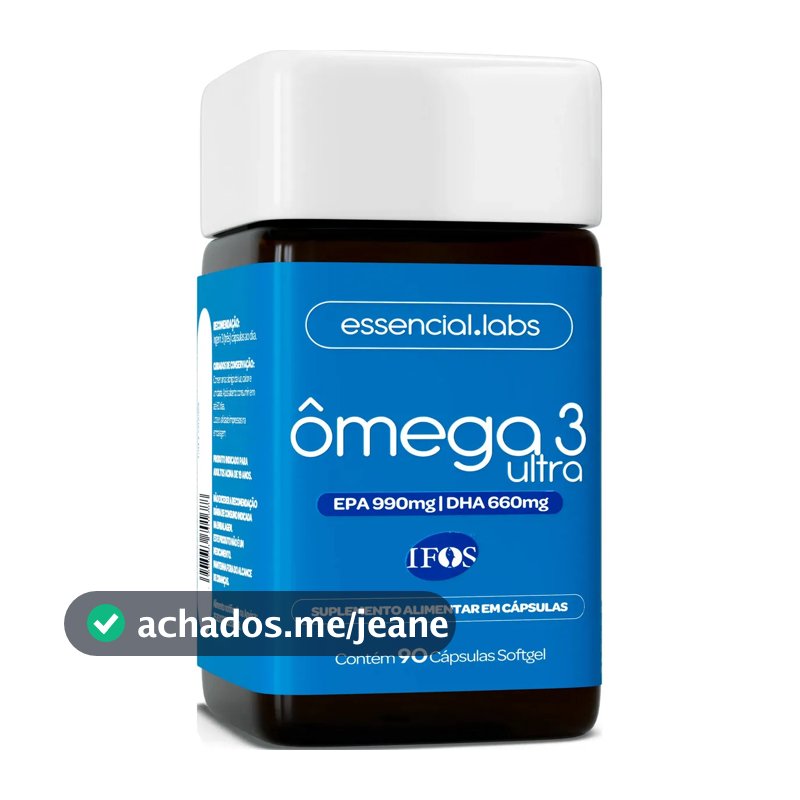 ÔMEGA 3 Ultra TG (EPA 990mg e DHA 660mg) com selo IFOS - 90 Cápsulas Softgel - 100% Puro com Tecnologia Avançada e Alta Biodisponibilidade