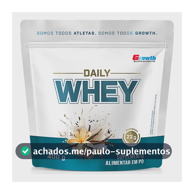 Daily Whey Protein 400g Growth Supplements Baunilha