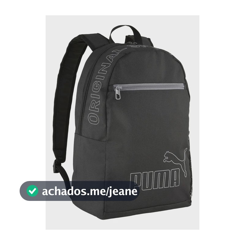 Mochila unissex Puma Casual Phase Ii 22 L 091166 01 preta