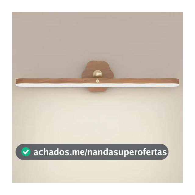 Luminária Barra Led Recarregável Usb Textura Pode Ser Girado Madeira 36v