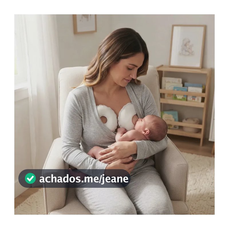 Kit 6 Rosquinha Amamentação Para Seios Algodão Antialérgico Cor Branco