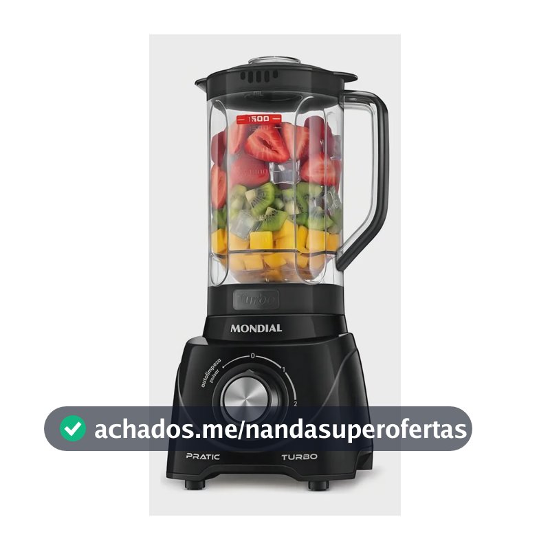 Liquidificador Pratic Turbo, Mondial, 550W - L-98-B