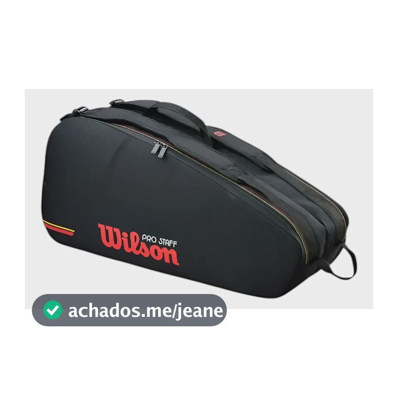 Raqueteira Wilson Pro Staff Classic 6 Pack Preto
