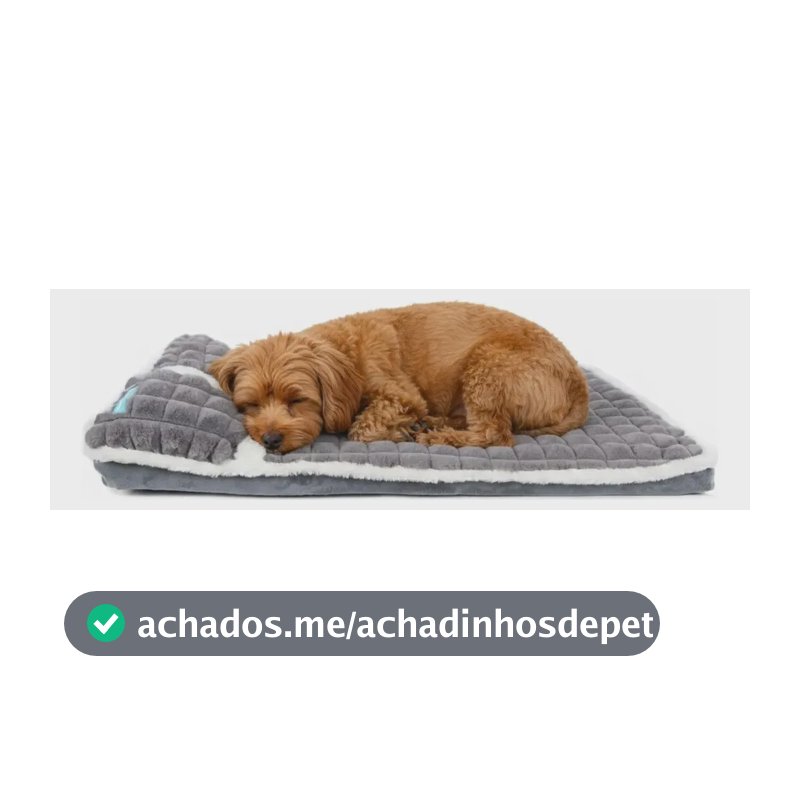Cama Colchão Ortopédica P/ Pet Cães Comfort Espuma Almofada Cor Cinza Desenho Liso