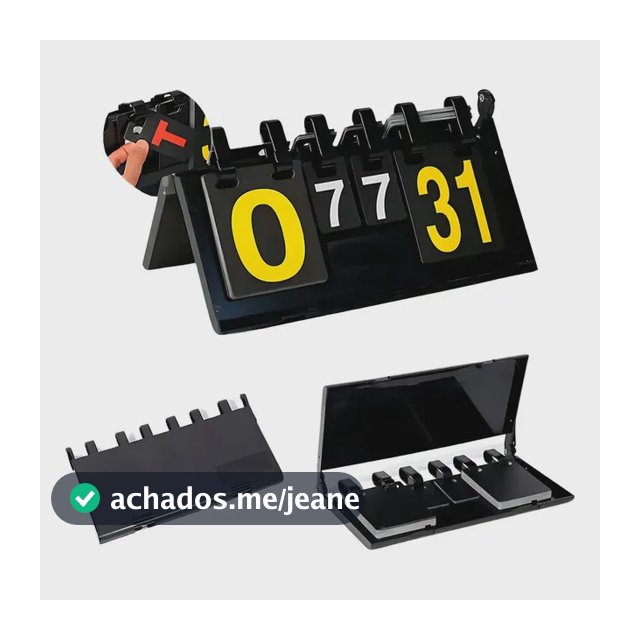 Placar De Mesa Contador De Pontos Manual Portátil Dobrável Preto An (anatômico)