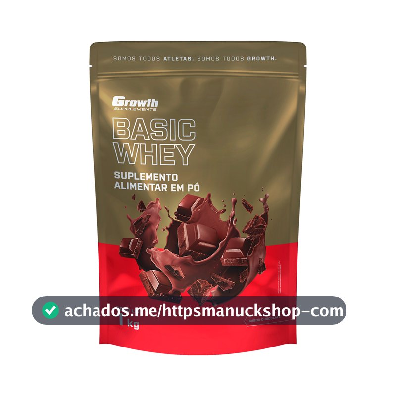 Proteína Growth Supplements Basic Whey em pó sabor Chocolate x 1kg