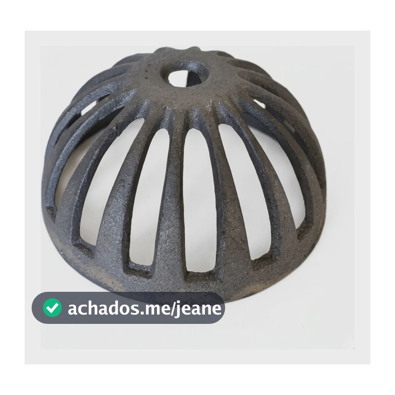 Ralo Grelha Abacaxi Ferro Fundido 100mm Semiesférico