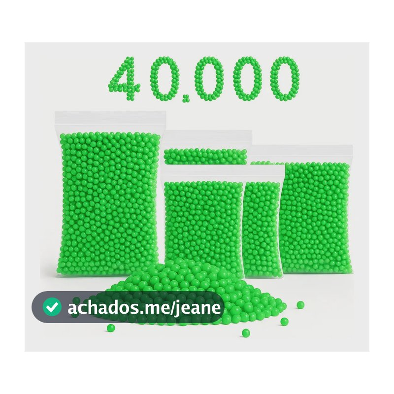 Bolinha Gel Arminha Brinquedo Arma Orbeez Decoração 40.000 Verde