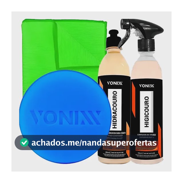 Kit Limpeza E Hidratação Banco De Couro Sofá Bolsa - Vonixx