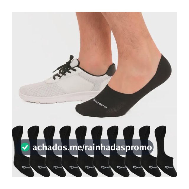 Kit 10 Pares Meias Zhamaro Algodão Sapatilha 100% Invisível
