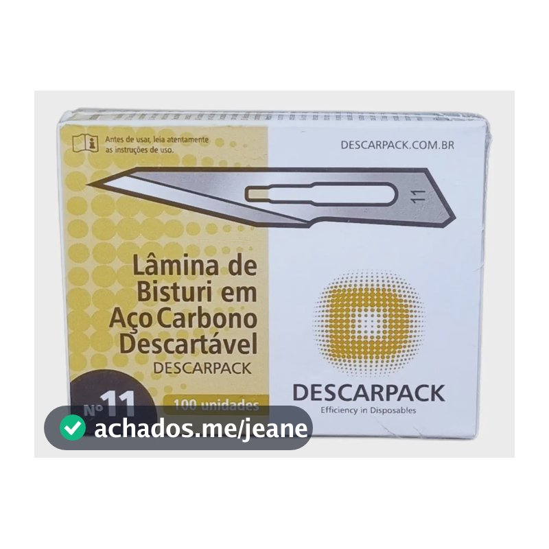 Lâmina De Bisturi Descartável em Aço Carbono - Descarpack