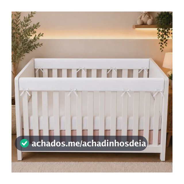 Protetor Grade De Berço Americano Acolchoado 2 Peças Algodão