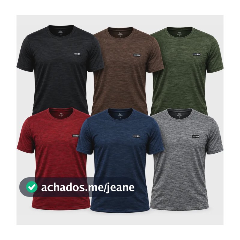 Kit 6 Camisetas Masculina Academia Dry Fit Malha Fria Treino 1 De Cada Cor Camuflado G