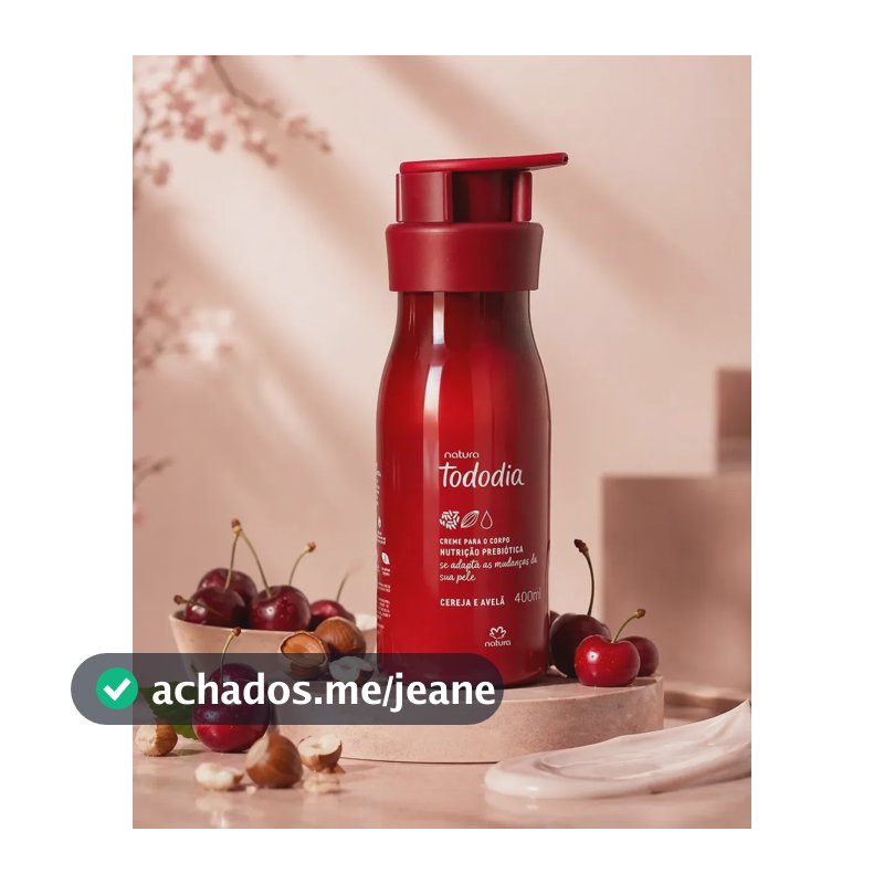Creme Hidratante Corporal Cereja e Avelã 400ml Natura Tododia