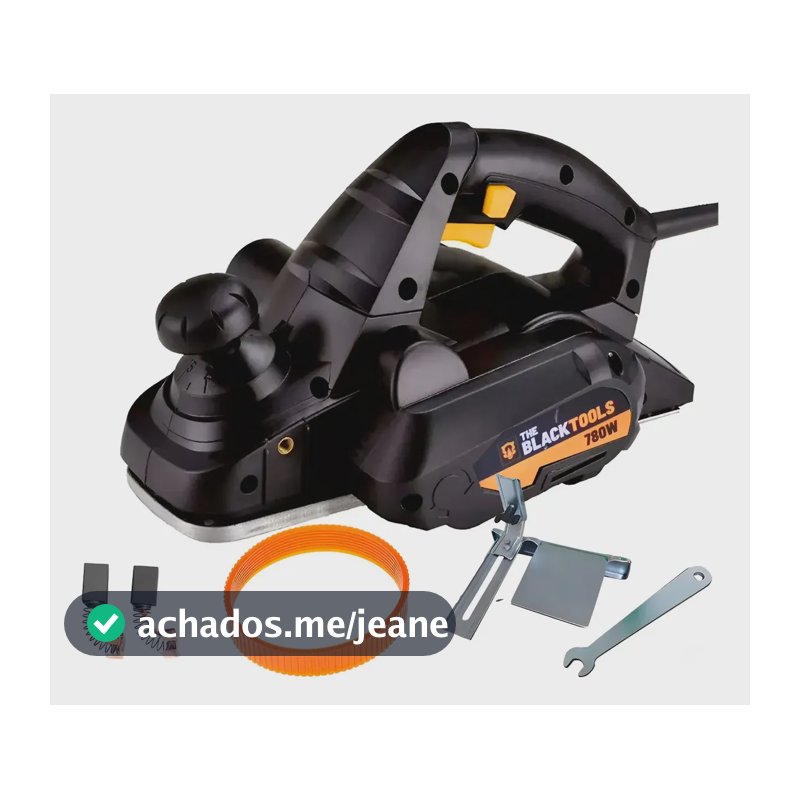Plaina Elétrica Manual Profissional 780w 16500rpm Cor Preto