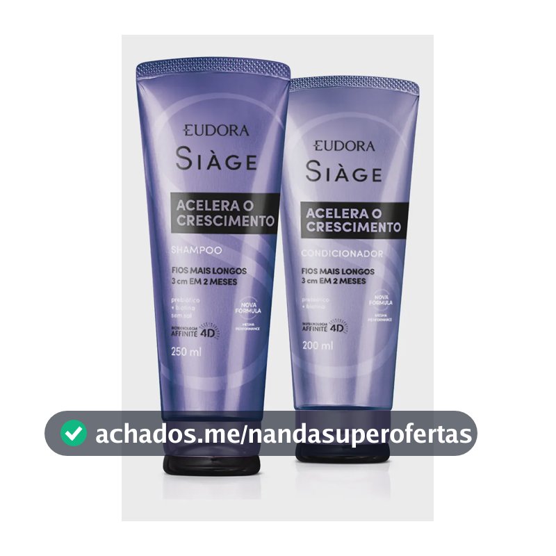 Kit Siàge Acelera O Crescimento Shampoo + Condicionador