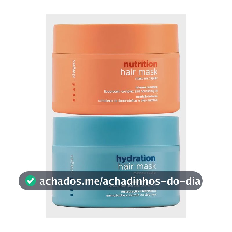 Máscaras De Tratamento Nutrição + Hidratação Stages - Braé
