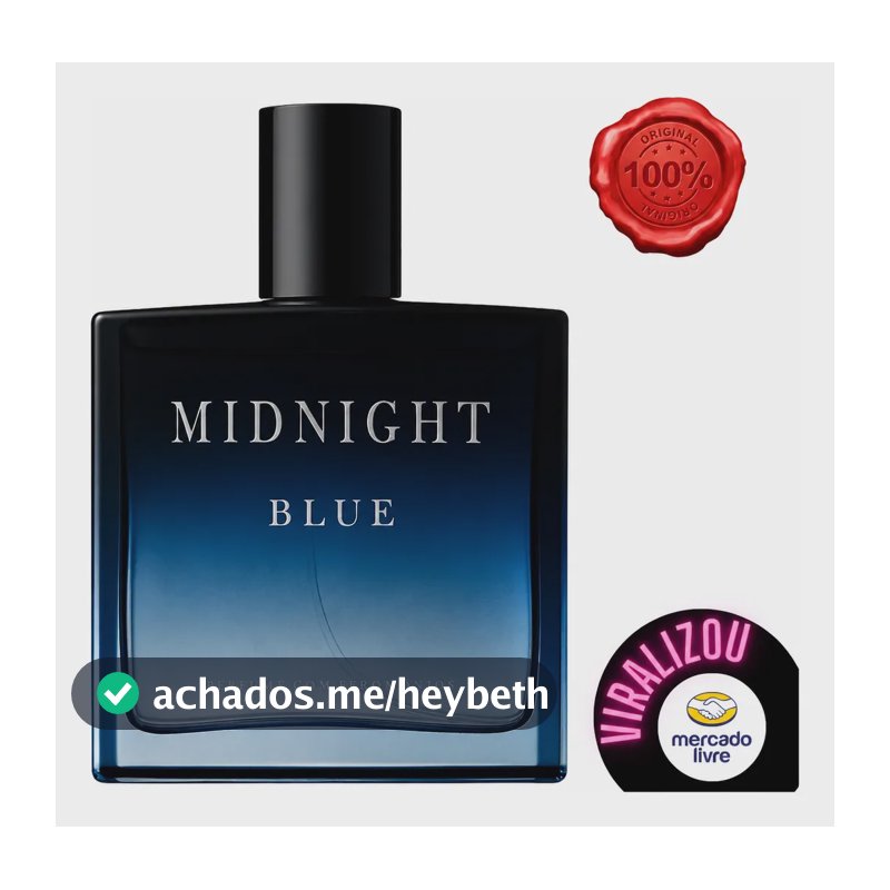 Perfume Masculino Midnight Blue 100 Ml Essencia Arabe