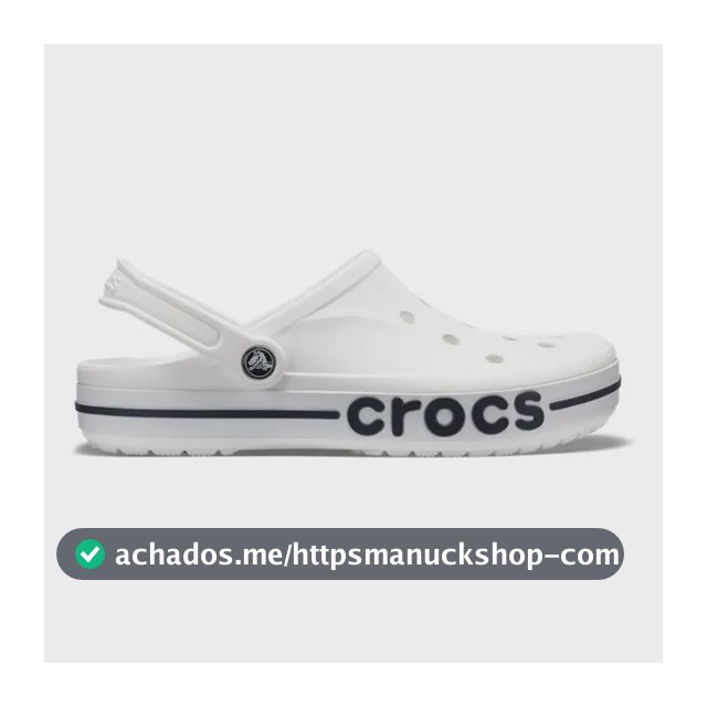 Sandália Crocs Bayaband Clog White/navy