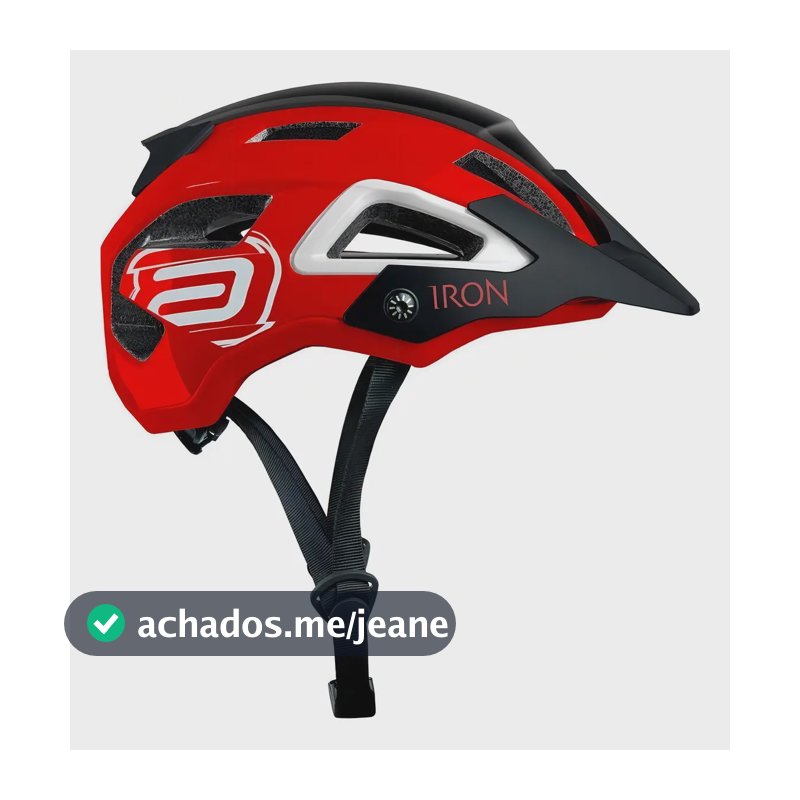 Capacete Asw Bike Iron Cor Preto/Vermelho Tamanho P/M