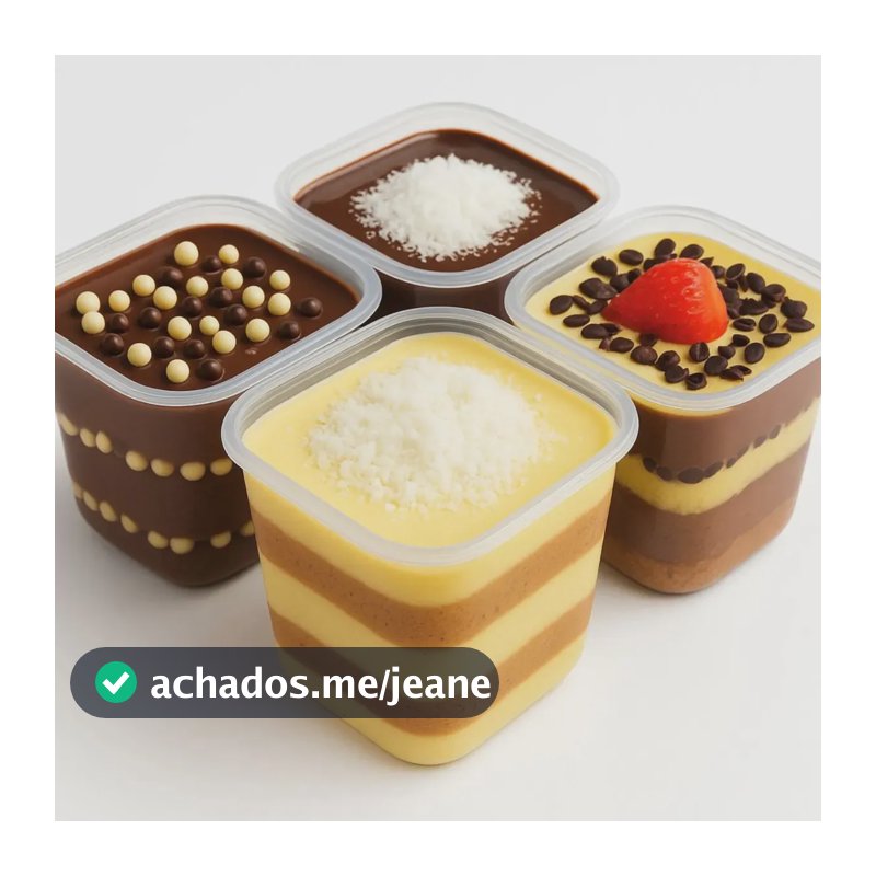 Pote Quadrado Plástico 250ml 140 Unidades Doces-descartável Transparente