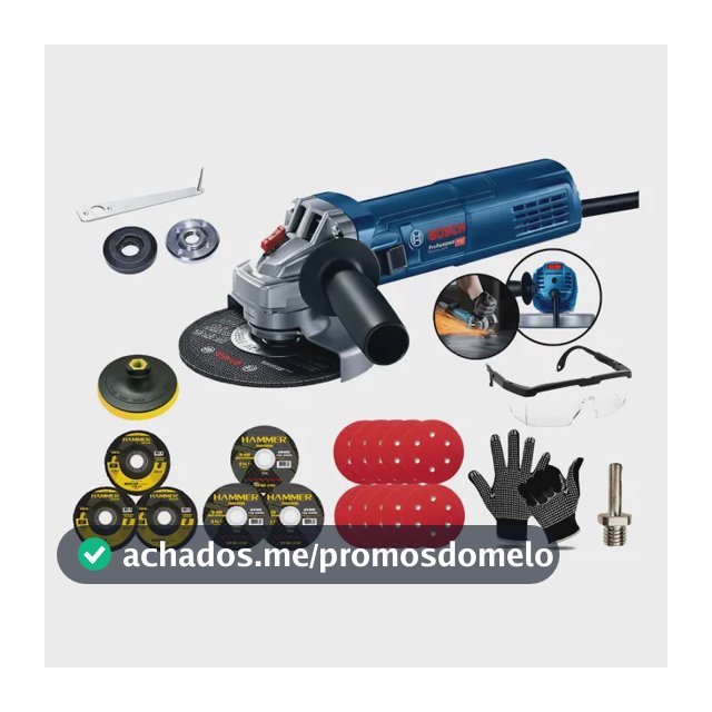 Lixadeira Esmerilhadeira C/ Regulagem Velocidade 900w Bosch Azul 60hz