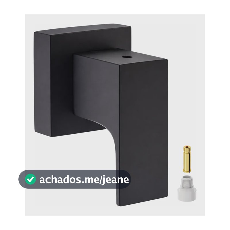 Acabamento Registro Quadrado Padrão Fabrimar Preto Barcelona Preto Fosco