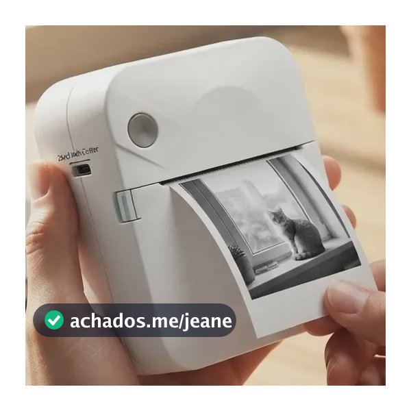 Mini Impressora Térmica Portátil Fotos Celular Branco