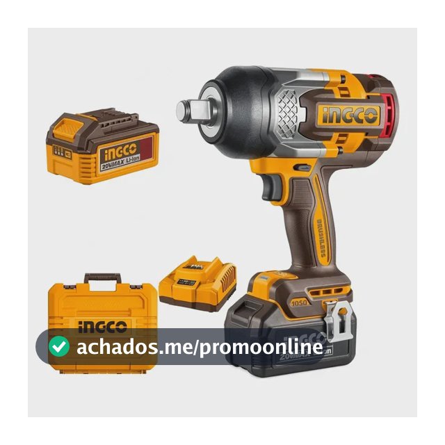 Chave De Impacto 3/4 20v 1050n 2x 5ah Ciwli20105-9 Ingco Laranja 20v