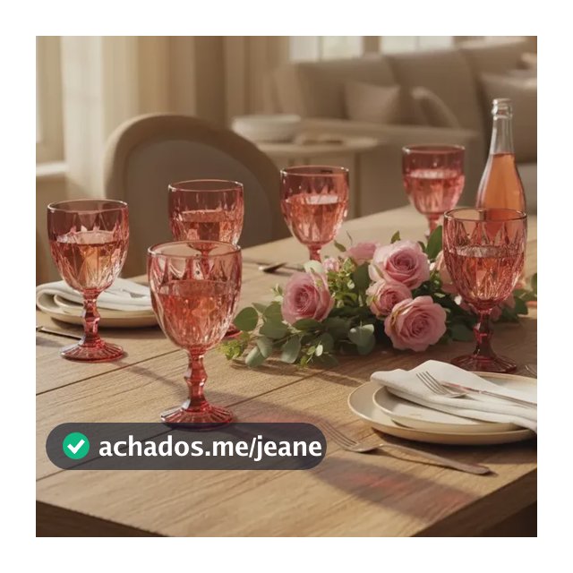 Jogo De Taças De Vidro Color Com 6 Peças 330ml
