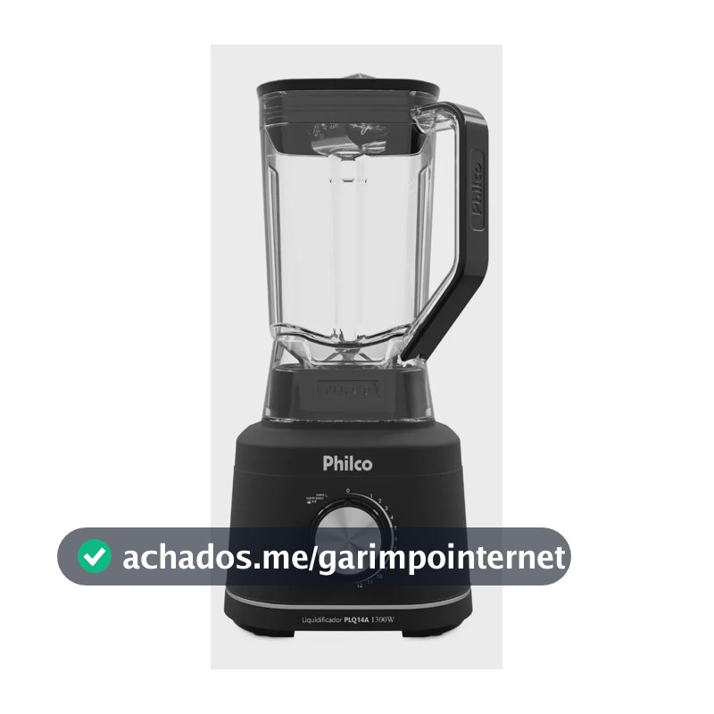 Liquidificador Philco Plq14a Com Jarra de Plástico 1300W 2.7L Cor Preto