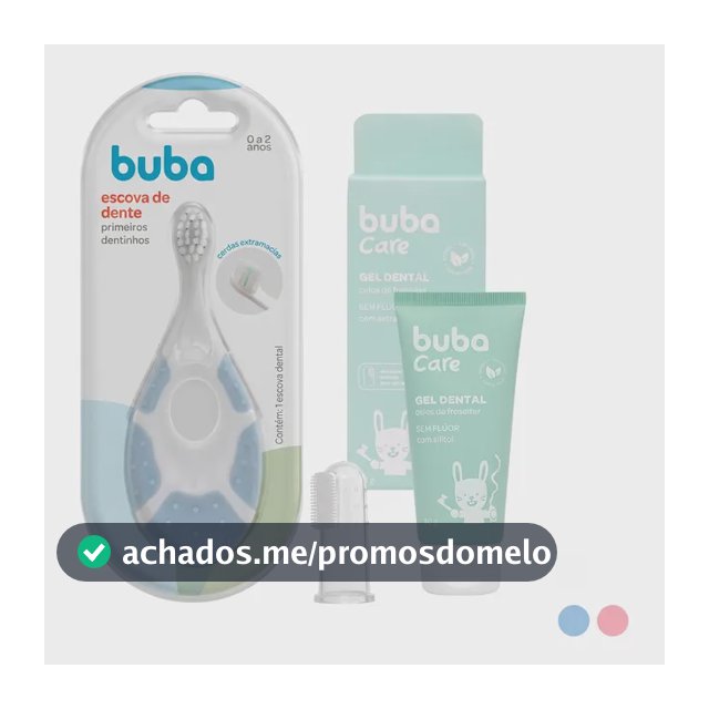 Kit Higiene Bucal Bebe Buba Care Escova Gel Dental Infantil