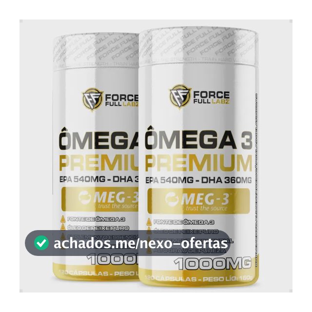 Ômega 3 Force Full Labz TG MEG-3 2 Kits 240 Cápsulas EPA DHA 1000mg