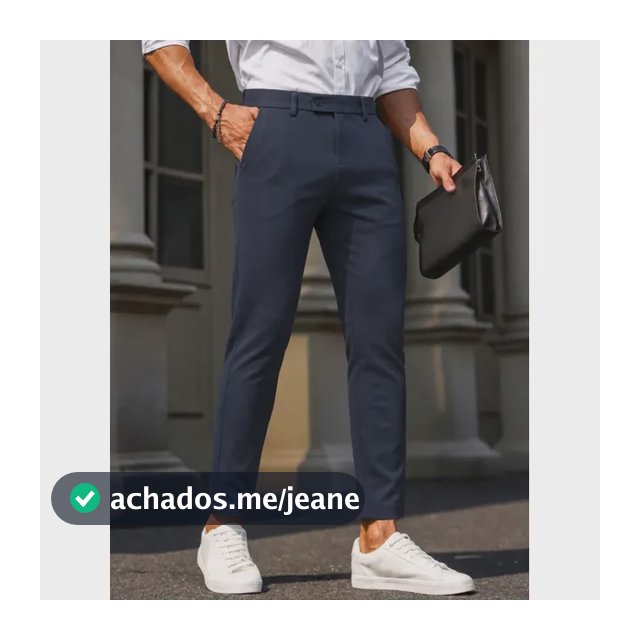 Calça Social Alfaiataria Masculina Malha Elastano Stretch