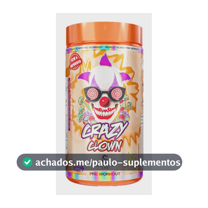 Pré Treino Crazy Clown 300g Demons Lab Sabor Orange Laranja