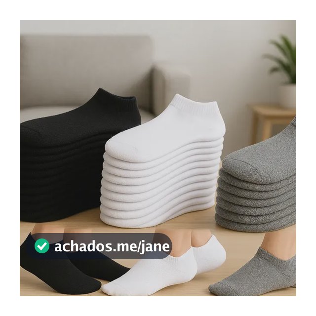 Kit 24 Pares Meia Soquete Cano Curto Unissex Atacado Cores